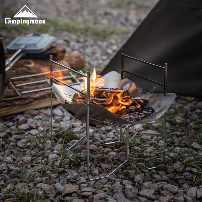Camping Cot Foldable - Brasero Portátil Plegable A4-Q para Exteriores,