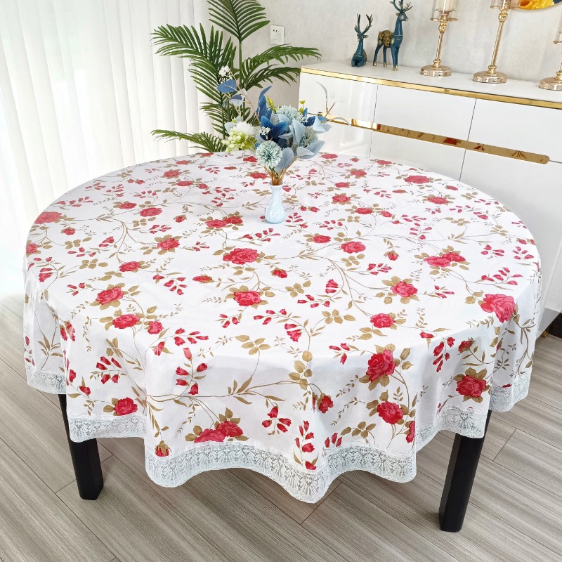 Outdoor Furniture Year Round - Mantel Redondo de PVC con Estampado