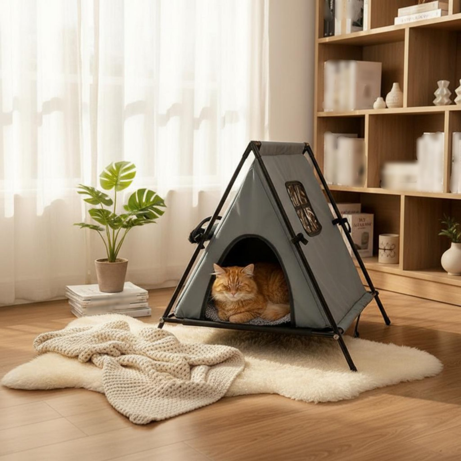 Outdoor Furniture Year Round - Casa para Gatos con Aislamiento Térmico,