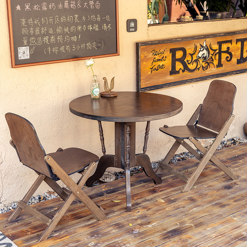 Outdoor Furniture Shop - Mesa de comedor Retro, mesa redonda