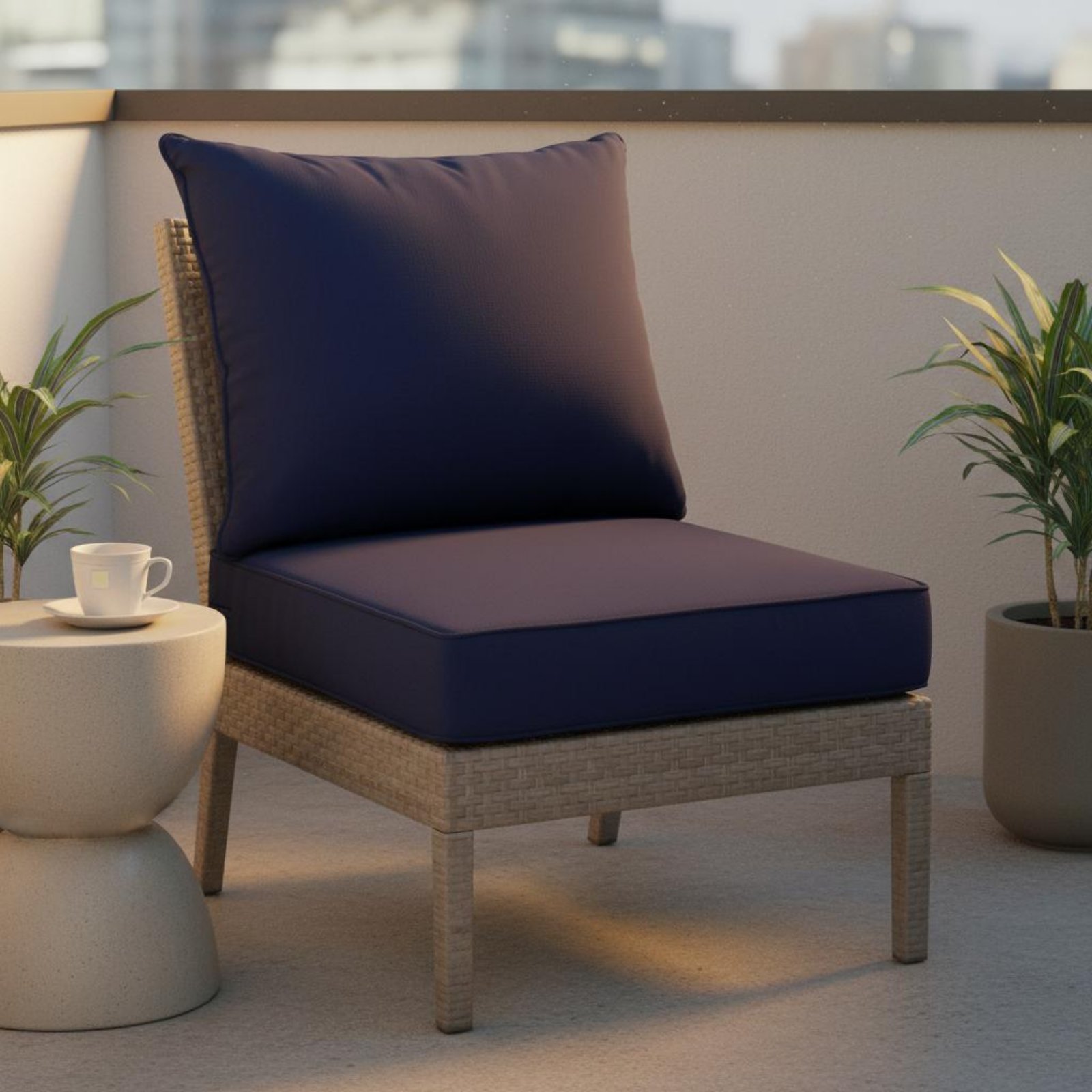 Outdoor Furniture Fabric - Juego de Cojines para Silla de