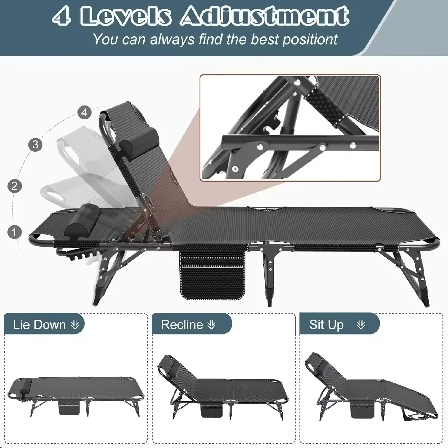 Cama Plegable Portátil con Pos - Outdoor Furniture For Sale reseña y precio