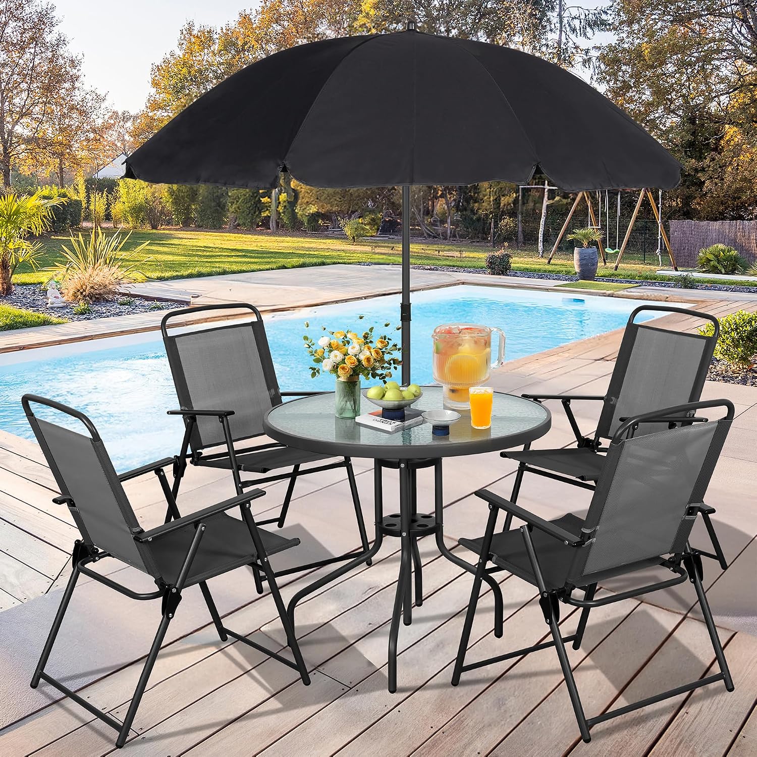 Conjunto de comedor de metal p - Outdoor Furniture For Sale reseña y precio
