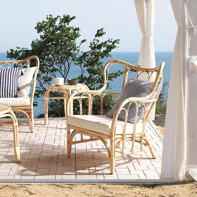 Sofá de ratán natural, silla d - Outdoor Furniture Indonesia reseña y precio