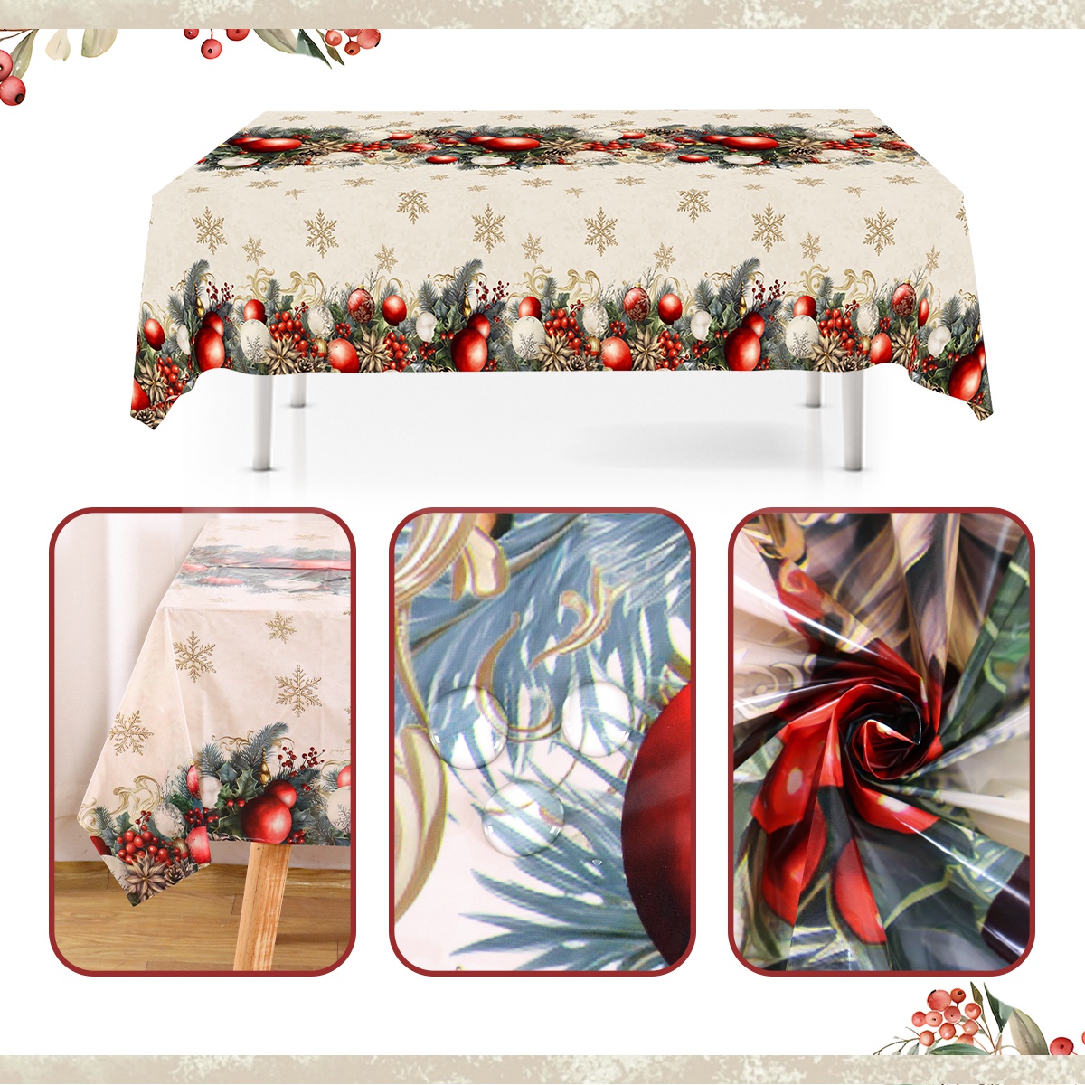 Mantel con Diseño Floral Navid - Outdoor Furniture Vintage reseña y precio