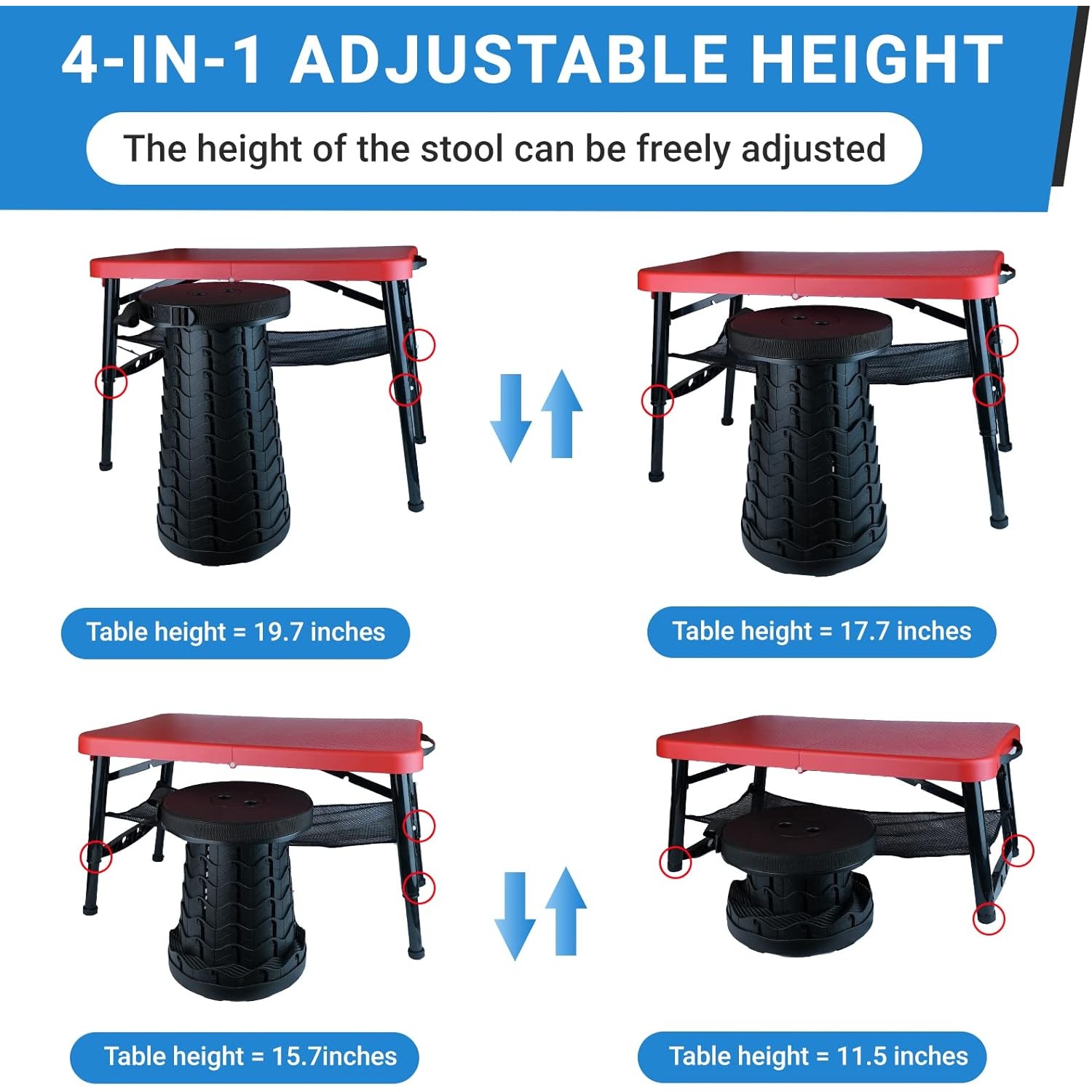 Juego de mesa y taburetes pleg - Camping Cot Foldable reseña y precio